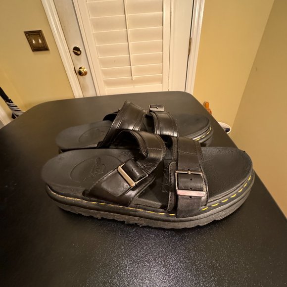 Dr Martens Myles brando black leather size 10 slipper sandals main image 4